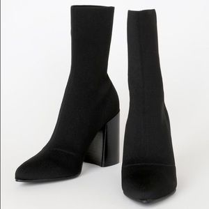 Steve Madden Black Sock Boots